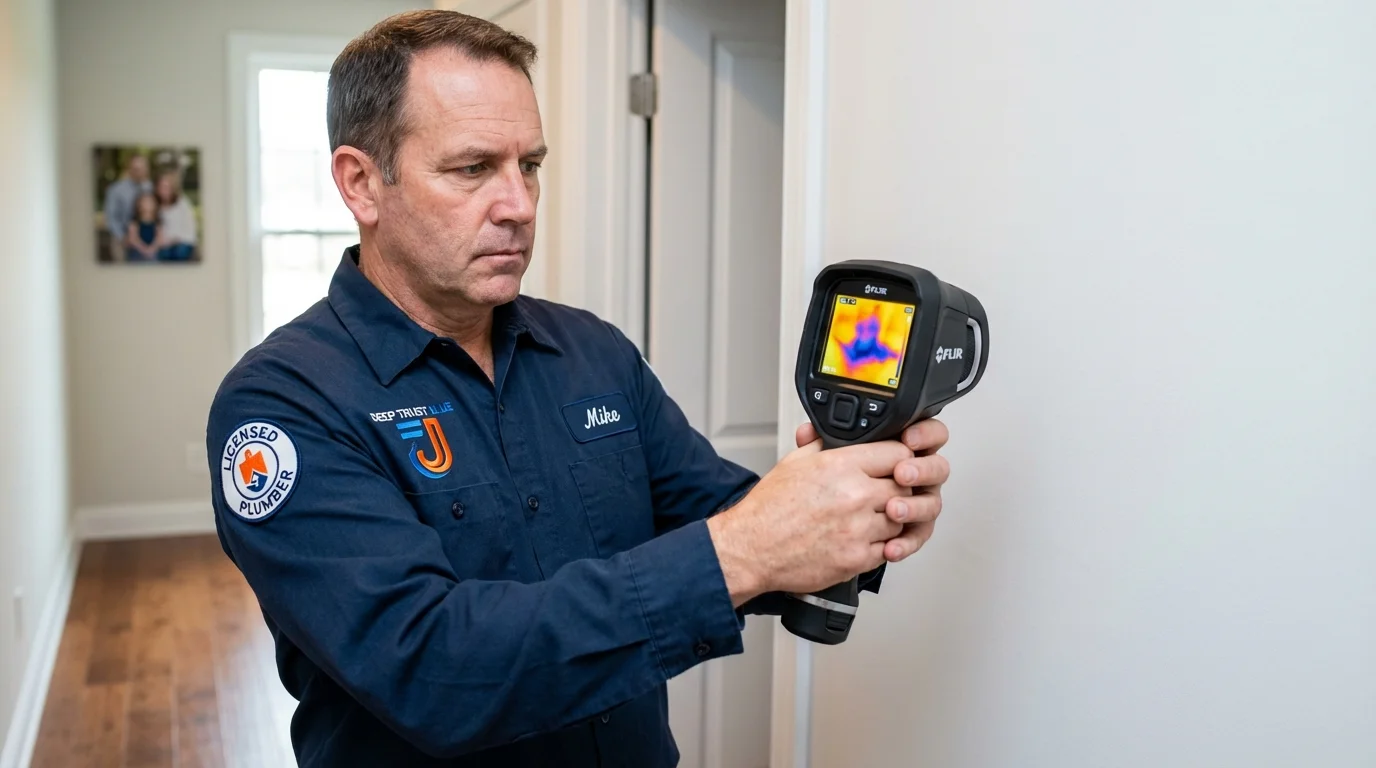 Thermal imaging leak detection by Johns Plumbing LLC in Northport